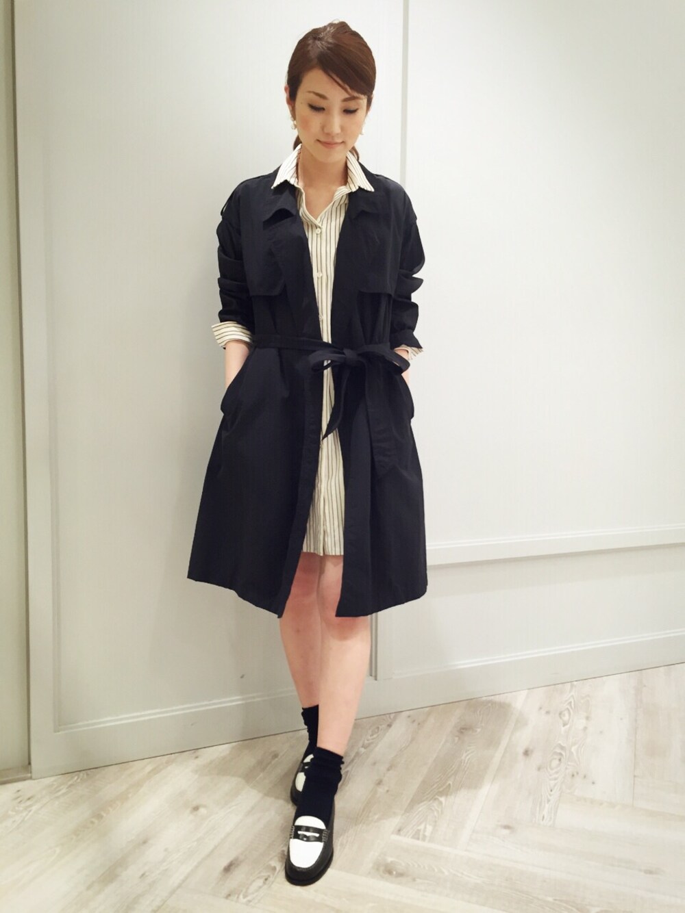 【未使用】Rouge vif ルージュヴィフ 変形トレンチ コート マキシ丈 美品 ルージュヴィフ トレンチコート