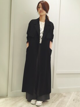 「Rouge vif（ルージュヴィフ）のアイテム（トレンチコート）」を使った、zonoさん（レディース・166cm）の夏コーディネート
