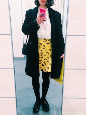 「STYLENANDA（スタイルナンダ）のアイテム（チェスターコート）」を使った、千夏さん（レディース・160cm）の冬コーディネート