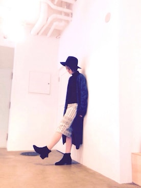 「ロングカーディガン」｜AZUさん（レディース・160cm）の春コーディネート