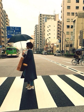 「ロングカーディガン」｜AZUさん（レディース・160cm）の春コーディネート