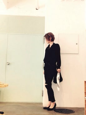 「enchanted（エンチャンテッド）のアイテム」を使った、AZUさん（レディース・160cm）の春コーディネート