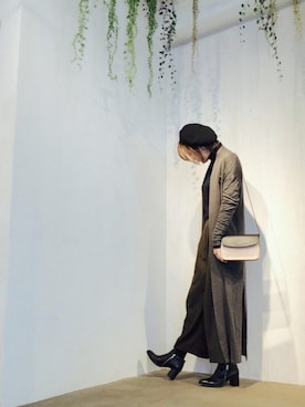 「アイテム（ブーティ）」を使った、AZUさん（レディース・160cm）の秋コーディネート