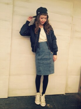 田中里奈さん（レディース・158cm）の冬コーディネート