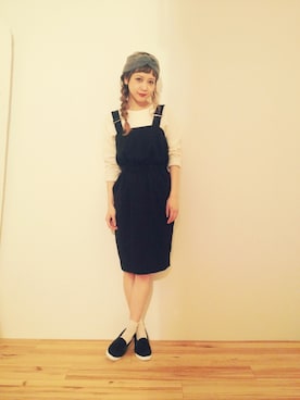 田中里奈さん（レディース・158cm）の冬コーディネート