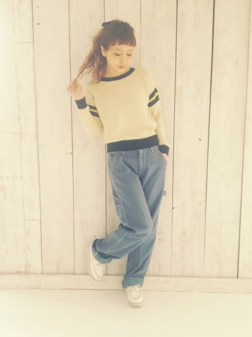 田中里奈 Khajuのニット セーターを使ったコーディネート Wear