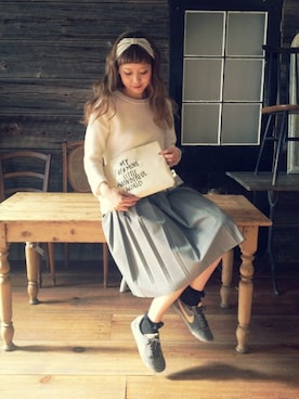 田中里奈さん（レディース・158cm）の春コーディネート