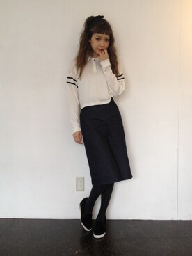 「Casselini（キャセリーニ）のアイテム（その他シューズ）」を使った、田中里奈さん（レディース・158cm）の春コーディネート