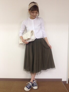 「Latia」｜田中里奈さん（レディース・158cm）の春コーディネート