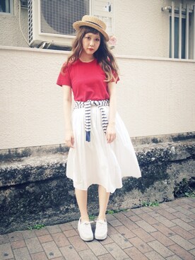 田中里奈さん（レディース・158cm）の春コーディネート