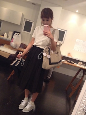 「Latia」｜田中里奈さん（レディース・158cm）の夏コーディネート