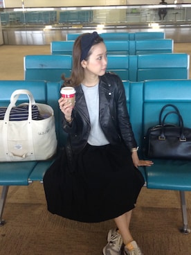 田中里奈さん(レディース・158cm)の秋コーディネート