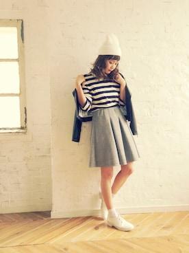 田中里奈さん（レディース・158cm）の冬コーディネート