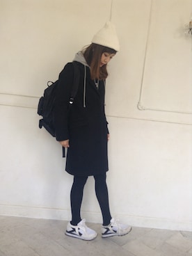 田中里奈さん（レディース・158cm）の冬コーディネート