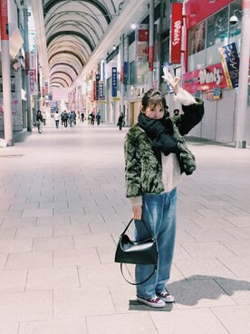 田中里奈さん(レディース・158cm)の冬コーディネート