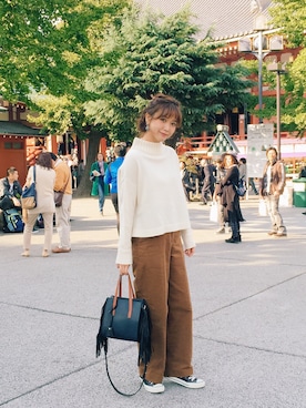 田中里奈さん（レディース・158cm）の冬コーディネート