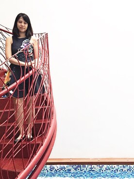 「TORY BURCH（トリーバーチ）のアイテム」を使った、MerlizaLimさん（レディース・160cm）の冬コーディネート