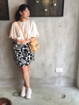 「アイテム（腕時計）」を使った、MerlizaLimさん（レディース・160cm）の春コーディネート