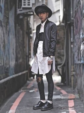「TAIPEI」｜「アイテム（ノーカラージャケット）」を使った、IvanChangさん（メンズ・174cm）の夏コーディネート