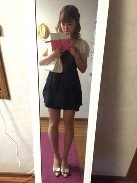 「MERCURYDUO（マーキュリーデュオ）のアイテム（ドレス）」を使った、あいさん（レディース・163cm）の夏コーディネート