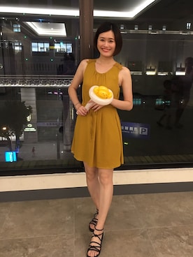 「7月WEAR夏のサンダル祭り」｜「アイテム（ワンピース/ドレス）」を使った、Kaoriさん（レディース・167cm）の夏コーディネート
