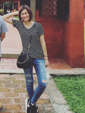 「NINE WEST（ナインウエスト）のアイテム（バッグ）」を使った、Kaoriさん（レディース・167cm）の秋コーディネート