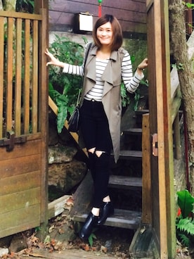 「NINE WEST（ナインウエスト）のアイテム（バッグ）」を使った、Kaoriさん（レディース・167cm）の冬コーディネート