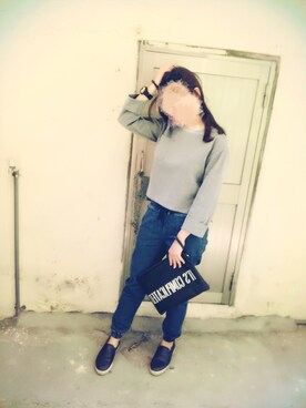 「IMAGE（イマージュ）のアイテム（バッグ）」を使った、鄭妮妮さん（レディース・156cm）の冬コーディネート