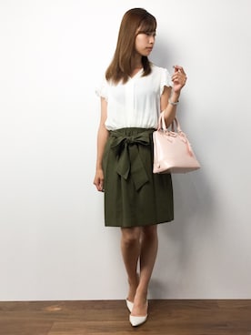 「Cherite by PRIME PATTERN（シェリエットバイプライムパターン）のアイテム（ワンピース/ドレス）」を使った、KIIさん（レディース・160cm）の夏コーディネート