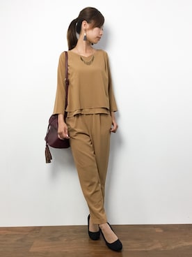 「INGNI（イング）のアイテム（サロペット/オーバーオール）」を使った、KIIさん（レディース・160cm）の秋コーディネート