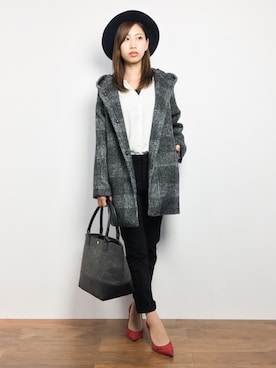 「CLEARIMPRESSION （クリアインプレッション）のアイテム（バッグ）」を使った、KIIさん（レディース・160cm）の秋コーディネート