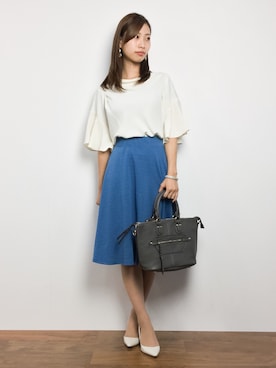 「フレアスリーブ」｜KIIさん（レディース・160cm）の秋コーディネート