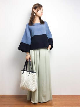 「SEVENDAYS=SUNDAY（セブンデイズサンデイ）のアイテム（ハンドバッグ）」を使った、KIIさん（レディース・160cm）の秋コーディネート