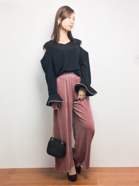 パイピングフレアスリーブトップス 16秋新作 を使ったレディース人気ファッションコーディネート Wear