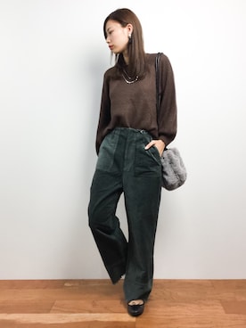 「バルーンスリーブ」｜KIIさん（レディース・160cm）の秋コーディネート