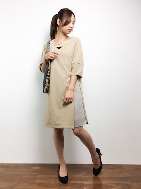 「STYLE DELI（スタイルデリ）のアイテム（ワンピース/ドレス）」を使った、KIIさん（レディース・160cm）の秋コーディネート