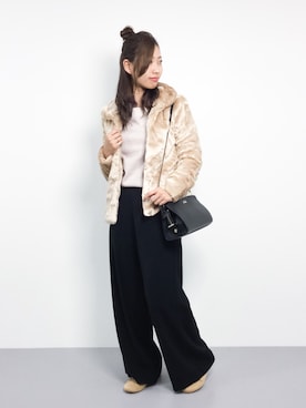 「EGOIST（エゴイスト）のアイテム（その他アウター）」を使った、KIIさん（レディース・160cm）の冬コーディネート