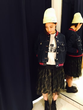 「DOUBLE NAME（ダブルネーム）のアイテム」を使った、NAGAさん（レディース・158cm）の冬コーディネート