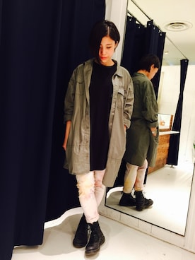 「アイテム（シャツワンピース）」を使った、NAGAさん（レディース・158cm・20代）の春コーディネート