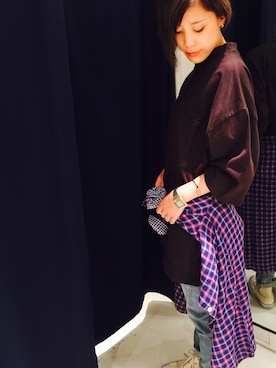 「アイテム（シャツワンピース）」を使った、NAGAさん（レディース・158cm）の夏コーディネート