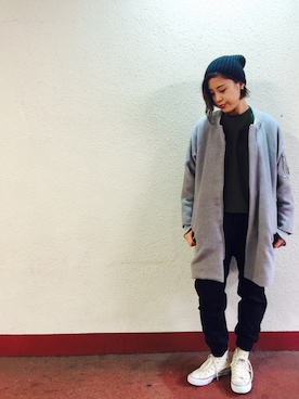 「DOUBLE NAME（ダブルネーム）のアイテム（パンツ）」を使った、NAGAさん（レディース・158cm）の秋コーディネート