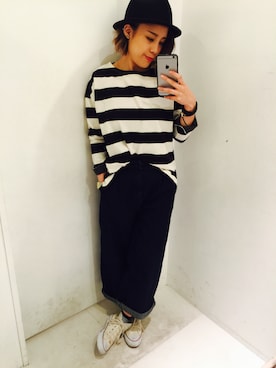 「DOUBLE NAME（ダブルネーム）のアイテム」を使った、NAGAさん（レディース・158cm）の冬コーディネート