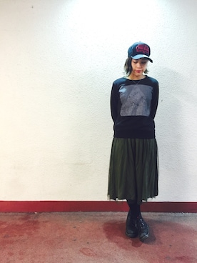 「DOUBLE NAME（ダブルネーム）のアイテム（トップス）」を使った、NAGAさん（レディース・158cm）の冬コーディネート