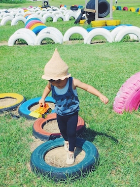 ☁︎ aohi ＋ roco ☁︎さん（キッズ・80cm）の夏コーディネート