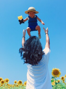 ☁︎ aohi ＋ roco ☁︎さん（キッズ・80cm）の夏コーディネート