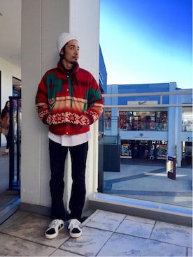 「Ralph Lauren」｜「アイテム（ダウンジャケット/コート）」を使った、Genki Nakamuraさん（メンズ・179cm）の冬コーディネート