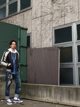 「OLD PARK（オールドパーク）のアイテム」を使った、Genki Nakamuraさん（メンズ・179cm）の春コーディネート