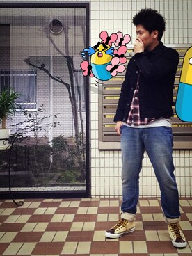 「タバコ」｜「アイテム（その他）」を使った、おあさん（メンズ・170cm）の春コーディネート