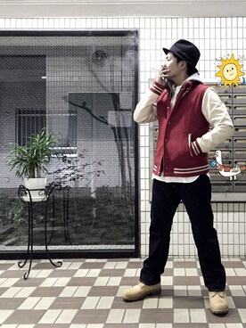 「タバコ」｜「アイテム（その他）」を使った、おあさん（メンズ・170cm）の春コーディネート