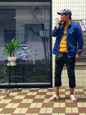 「腕まくり」｜「アイテム（その他）」を使った、おあさん（メンズ・170cm）の春コーディネート